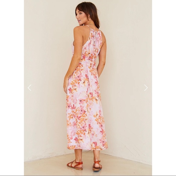 Bella Dahl Fiesta Floral Halter Maxi Dress - Picture 2 of 6